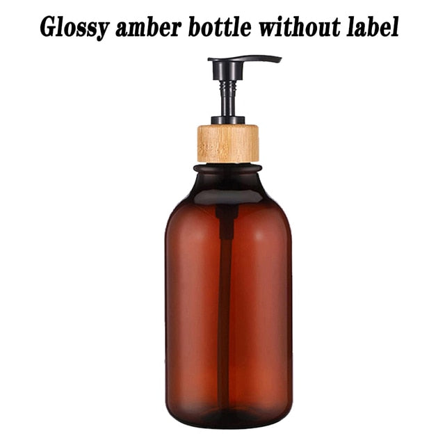 Dish Soap Bottle with Bamboo Pump