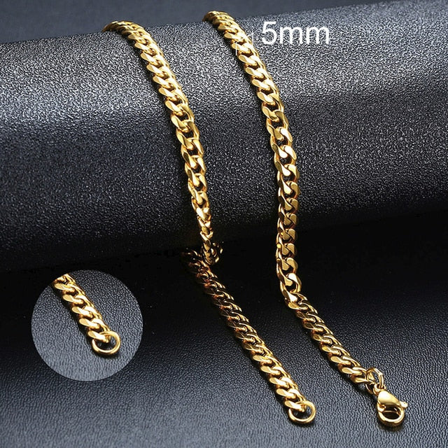 Cuban Chain Necklace for Men and Women