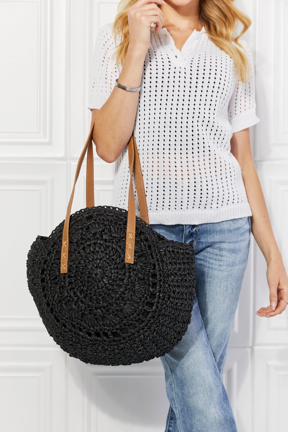 Justin Taylor C est La Vie Crochet Handbag in Black Preppy Picks